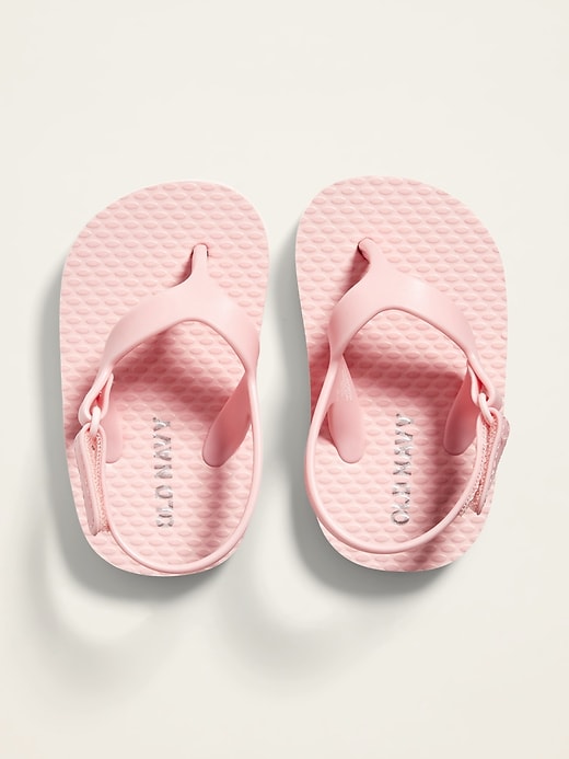 View large product image 1 of 1. Secure-Strap Flip-Flops for Baby