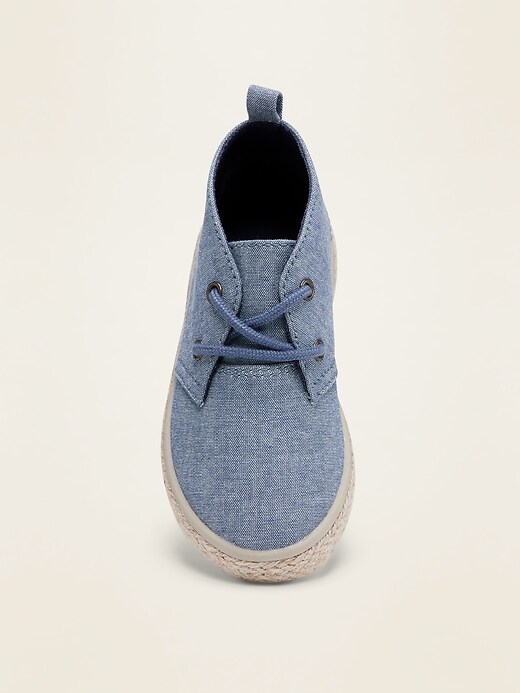 View large product image 2 of 4. Chambray Lace-Up Sneakers for Toddler Boys