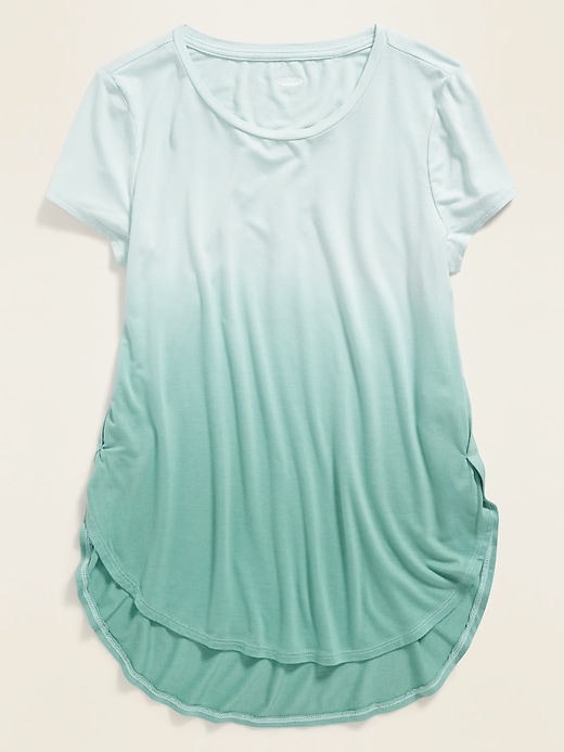 View large product image 1 of 1. Luxe Dip-Dye Tulip-Hem Tunic for Girls