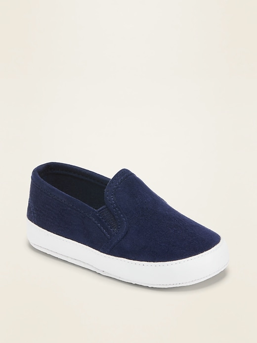 View large product image 1 of 4. Unisex Faux-Suede Slip-Ons For Baby
