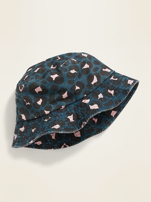 View large product image 1 of 1. Fringed Canvas Bucket Hat for Girls