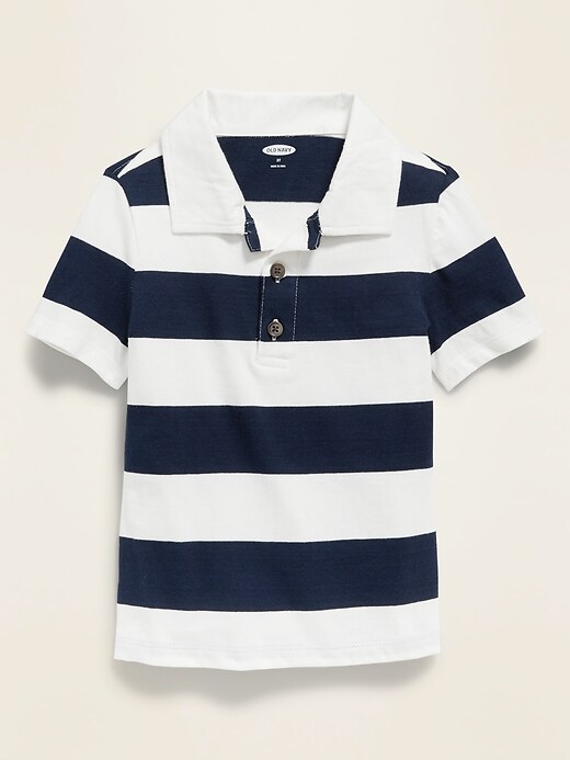 View large product image 1 of 1. Bold-Stripe Jersey Polo for Toddler Boys