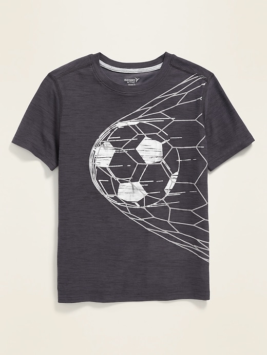 View large product image 1 of 1. Ultra-Soft Breathe On Graphic Performance Tee For Boys