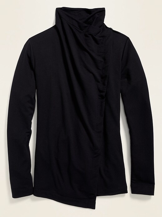 Image number 6 showing, Lightweight French Terry Open-Front Sweatshirt
