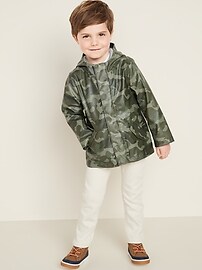 View large product image 3 of 4. Water-Resistant Hooded Zip Jacket for Toddler Boys