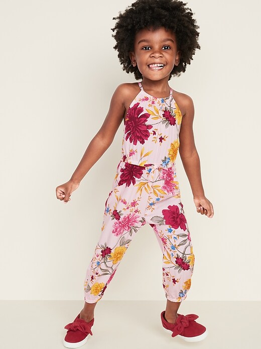 View large product image 1 of 3. Printed Sleeveless Jumpsuit for Toddler Girls