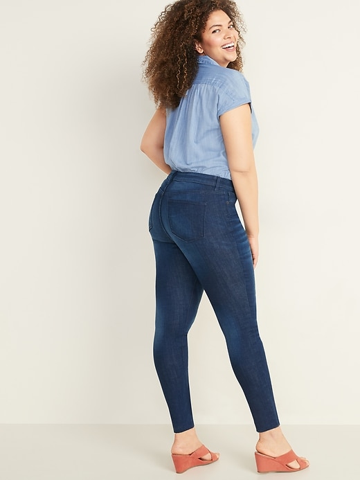 Image number 6 showing, Mid-Rise Frayed-Hem Rockstar Super Skinny Ankle Jeans for Women