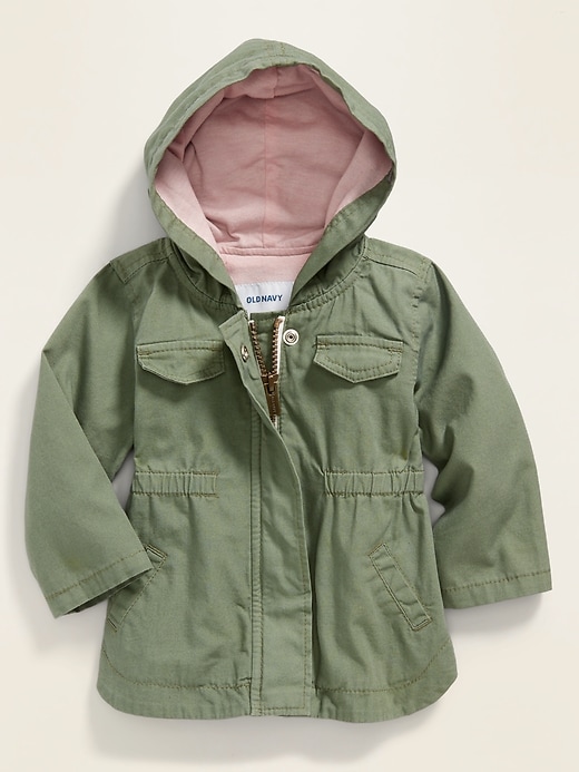View large product image 1 of 1. Hooded Canvas Utility Jacket for Baby