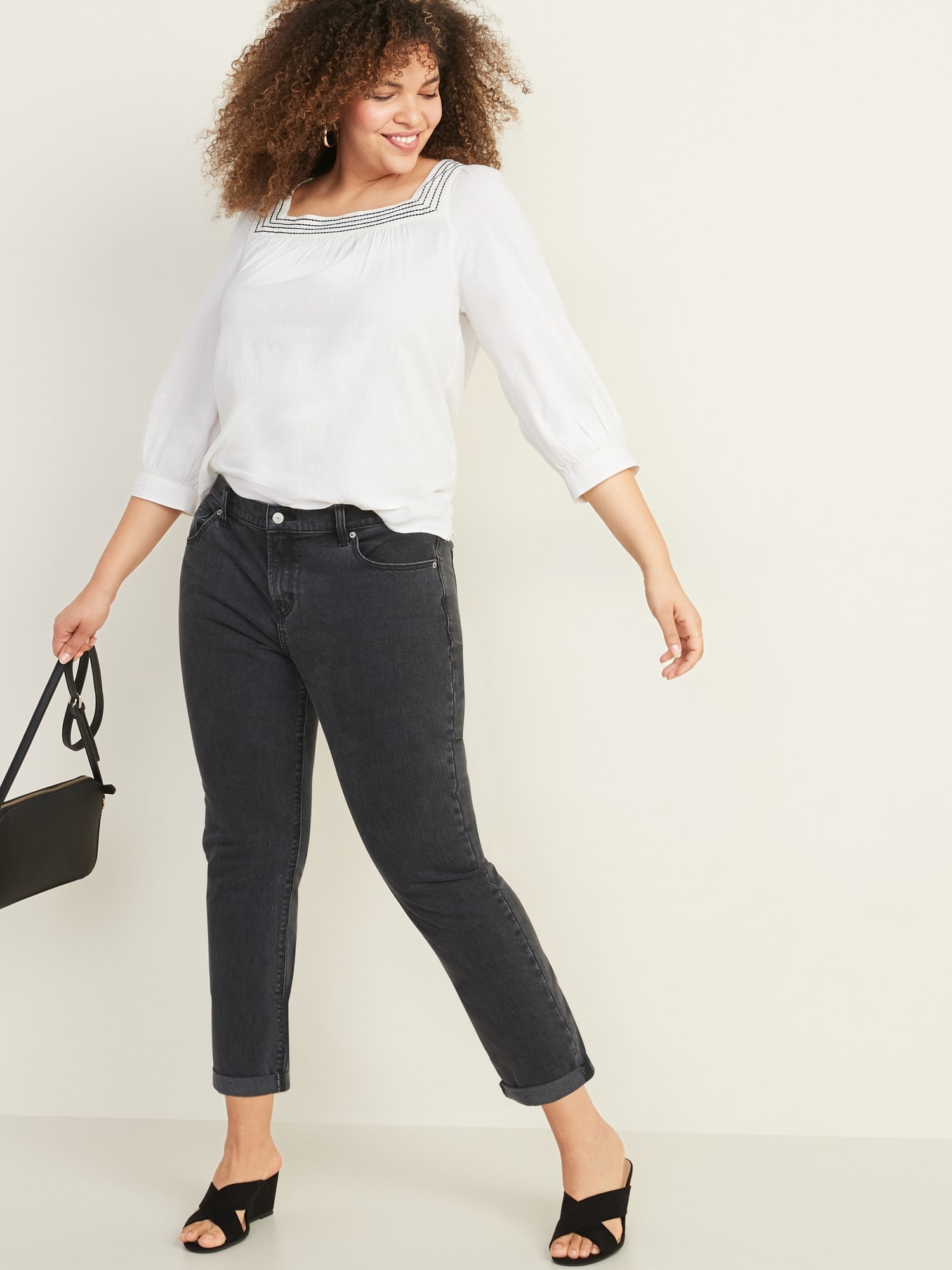 Old navy plus hot sale size boyfriend jeans