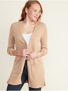 Long-Line Open-Front Sweater for Women