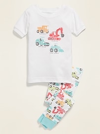 Image number 1 showing, Construction Truck Pajama Set for Toddler & Baby
