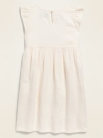 View large product image 3 of 3. Embroidered Babydoll Swing Dress for Girls