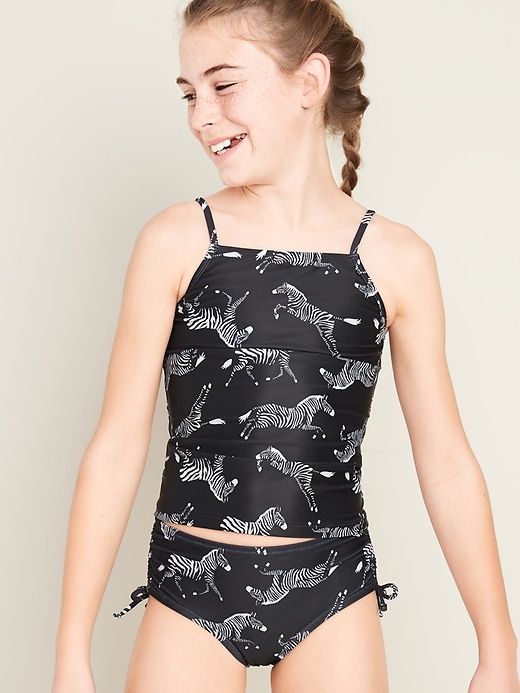 View large product image 1 of 2. Printed Tankini Swim Set for Girls