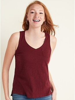 INC Womens V-Neck Ribbed Tank Top