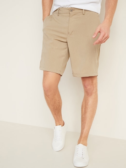 View large product image 1 of 2. Slim Go-Dry Shade StretchTech Shorts -- 10-inch inseam