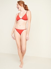 View large product image 3 of 3. Textured String Bikini Swim Bottoms