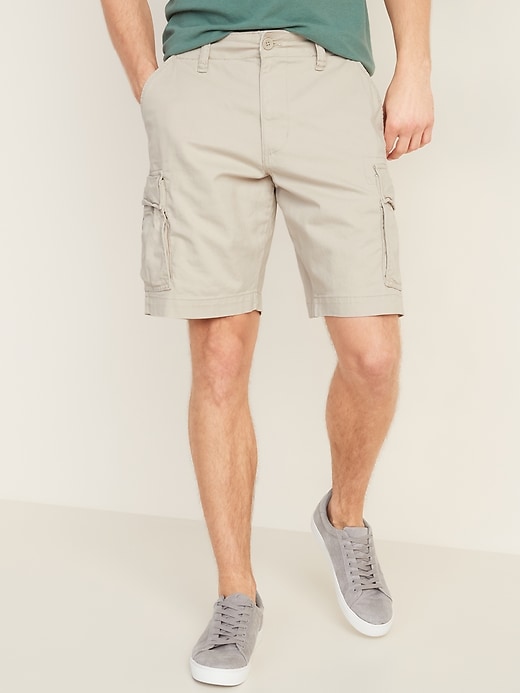 View large product image 1 of 1. Lived-In Straight Cargo Shorts -- 10-inch inseam