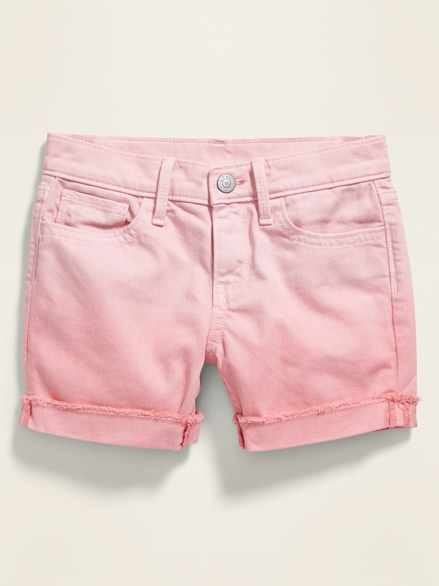 pink jean shorts