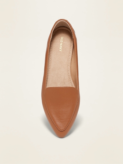 Image number 3 showing, Faux-Leather Pointy-Toe Loafers