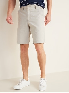 Lived-In Straight Khaki Shorts for Men - 10-inch inseam