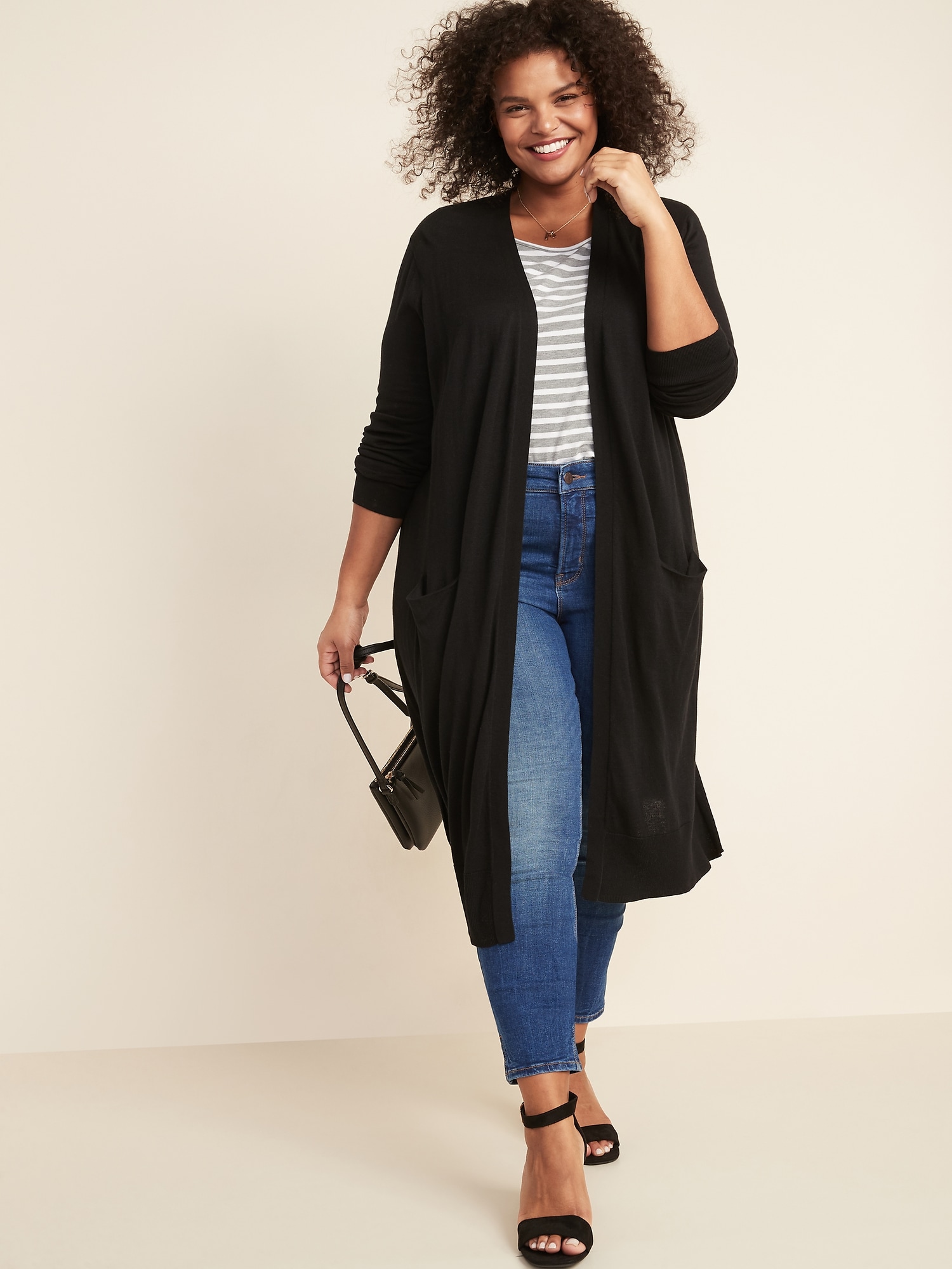 Navy cardigan sale plus size