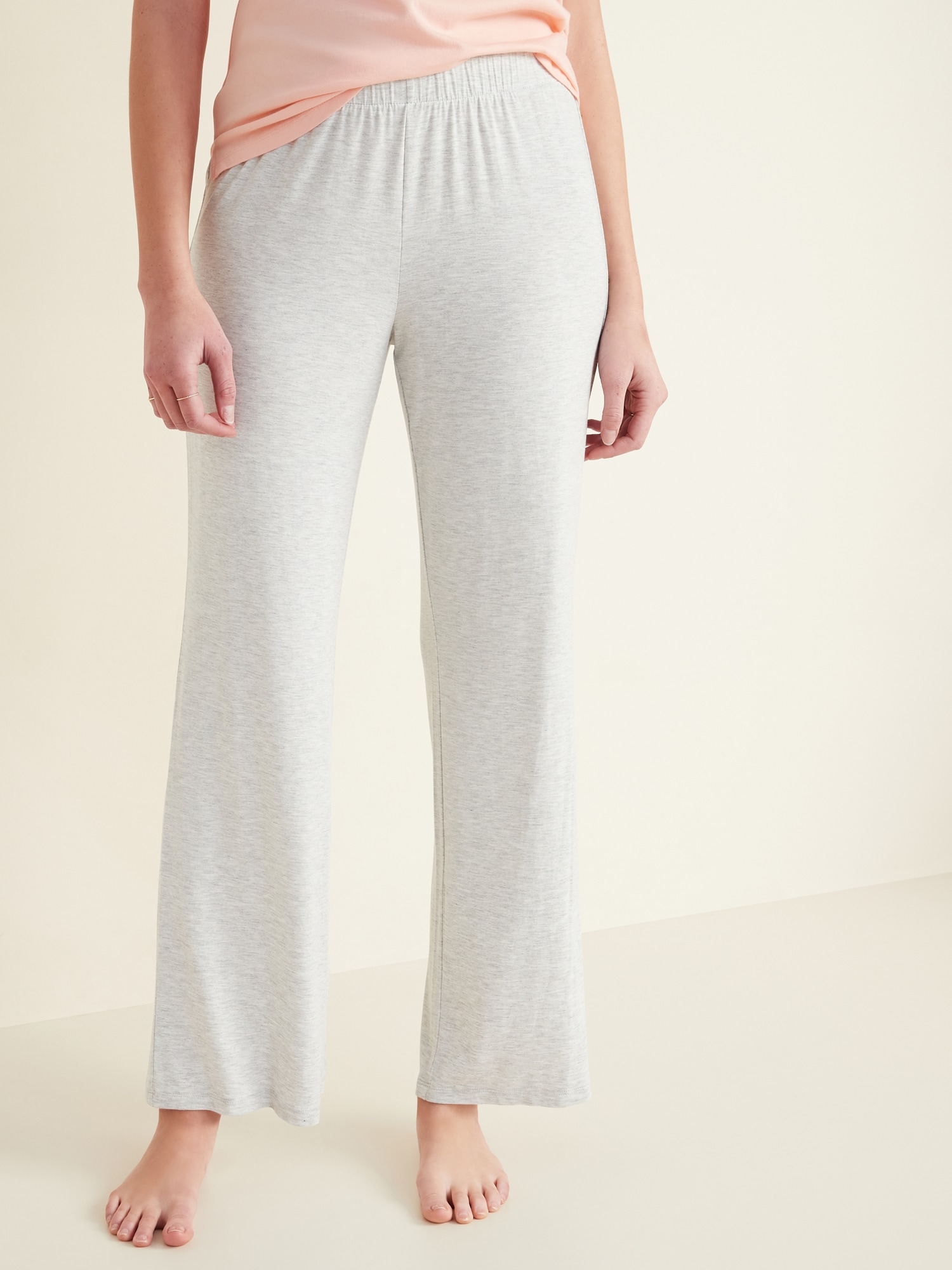 Straight Jersey-Knit Pajama Pants for Women
