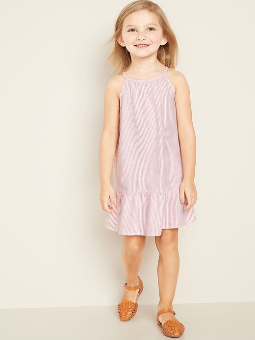 View large product image 1 of 1. Ruffle-Hem Halter Midi Dress for Toddler Girls