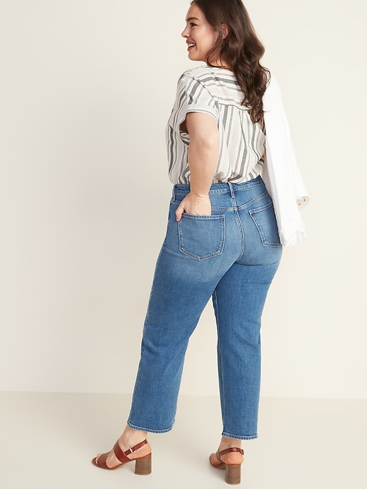 Image number 7 showing, High-Waisted Slim Wide-Leg Jeans for Women