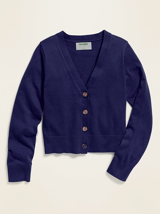 View large product image 1 of 1. V-Neck Cardigan Sweater for Girls