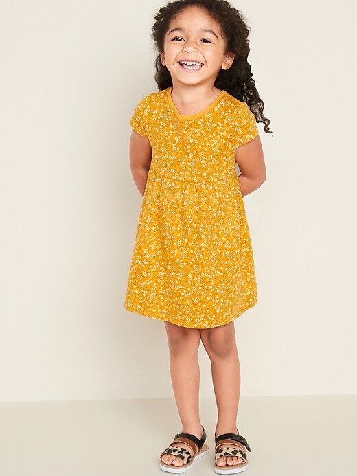View large product image 1 of 1. Printed Fit & Flare Dress for Toddler Girls