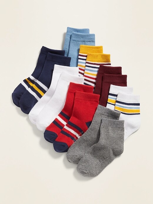 Unisex Crew Socks 8-Pack for Toddler & Baby