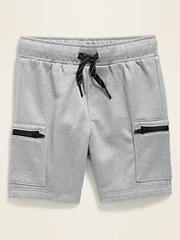 View large product image 3 of 3. French Terry Zip-Pocket Cargo Shorts for Toddler Boys