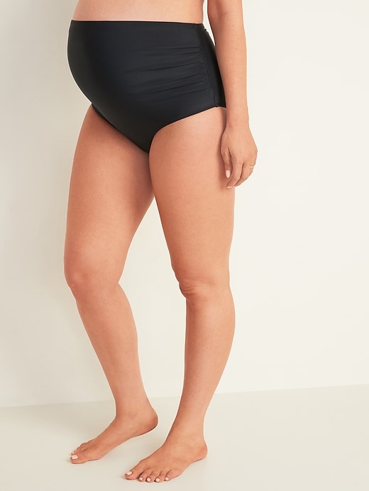 View large product image 1 of 2. Maternity High-Waisted Swim Bottoms