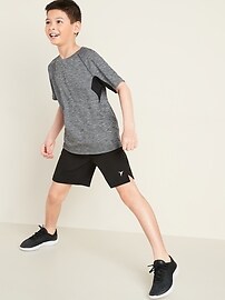 View large product image 3 of 3. Color-Blocked 4-Way-Stretch Run Shorts For Boys