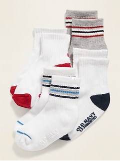Paquet de quatre paires de chaussettes de sport pour tout-petit et bébé