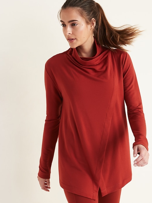 View large product image 1 of 1. Lightweight French Terry Open-Front Sweatshirt