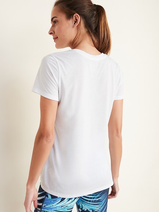 L'image numéro 2 présente T-shirt de performance léger avec ourlet torsadé pour femme