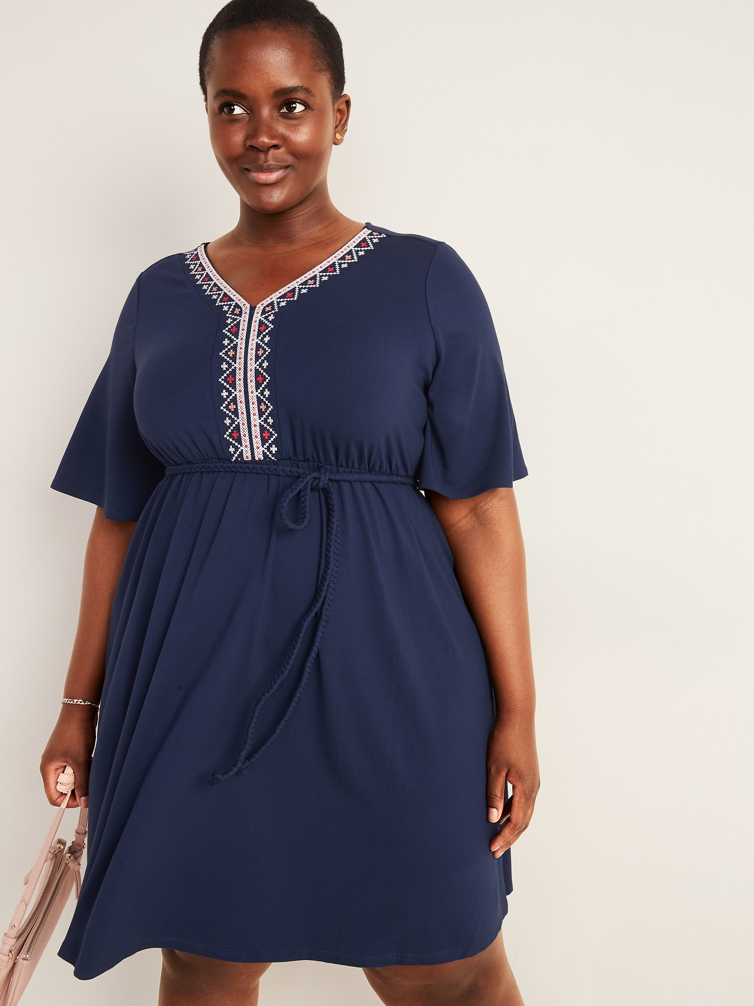 Plus hot sale navy dress