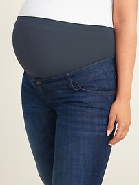 View large product image 3 of 3. Maternity Premium Full Panel Rockstar Super Skinny Jeans