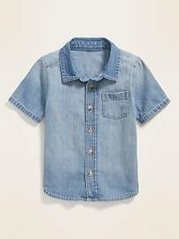 View large product image 4 of 4. Jean Pocket Shirt for Toddler Boys