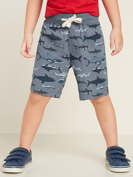 View large product image 1 of 1. Jersey Functional-Drawstring Jogger Shorts for Toddler Boys
