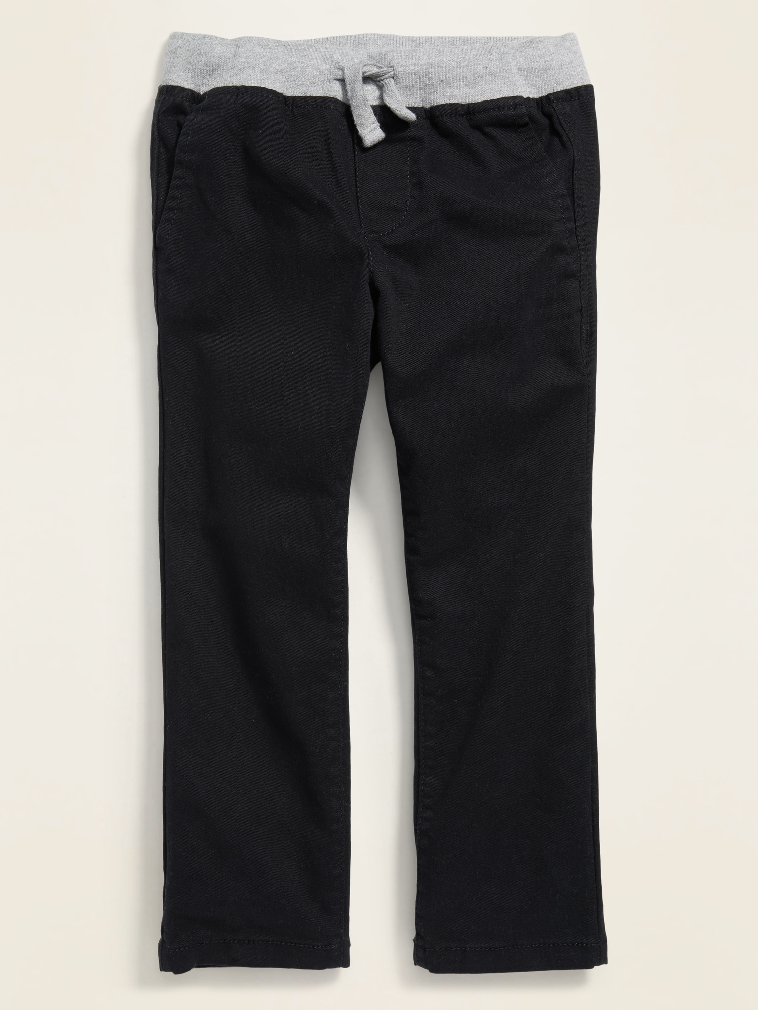 Old Navy Skinny Built-In Flex Rib-Waist Khakis for Toddler Boys black. 1