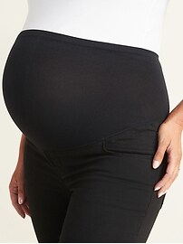 View large product image 3 of 3. Maternity Full-Panel Black Skinny Jeans