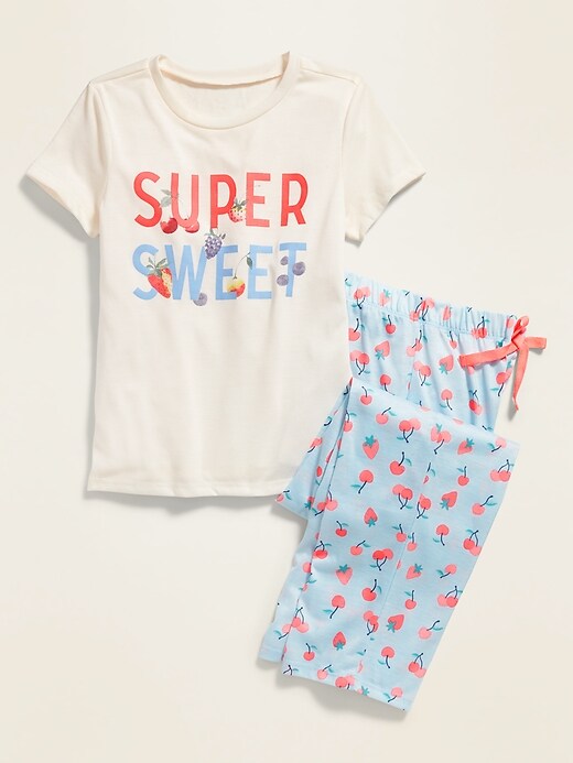 View large product image 1 of 1. Graphic Pajama Set for Girls
