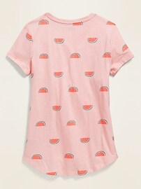 View large product image 4 of 4. Softest Printed Hi-Lo Hem Tee for Girls
