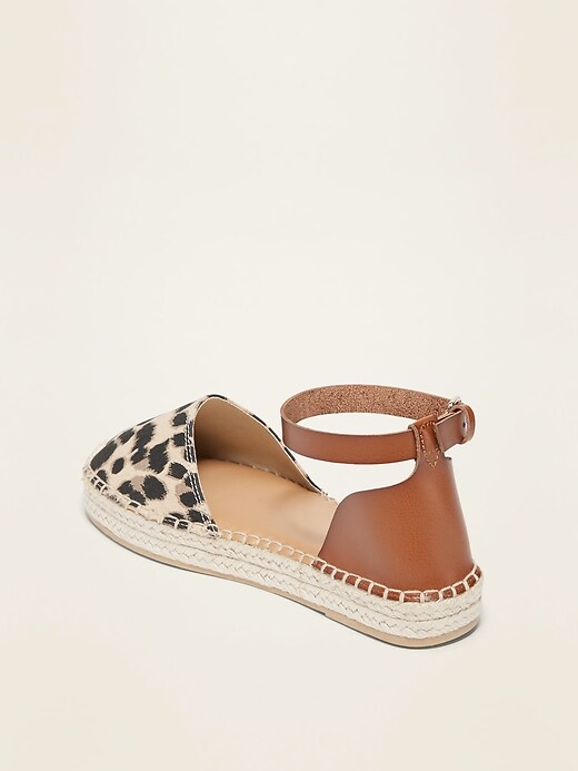 Image number 4 showing, Canvas/Faux-Leather Espadrille Shoes