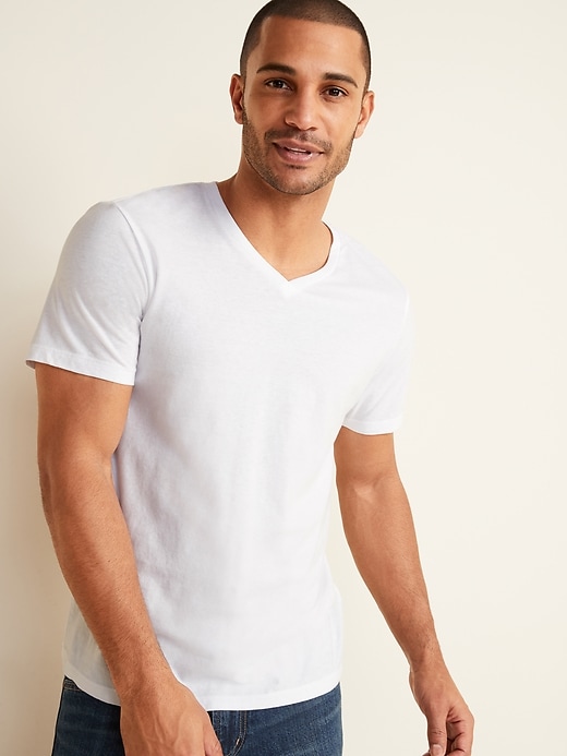 View large product image 2 of 3. Soft-Washed V-Neck T-Shirt 3-Pack