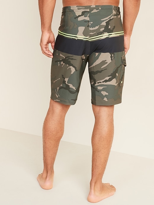 View large product image 2 of 2. Printed Built-In Flex Cargo Board Shorts -- 10-inch inseam