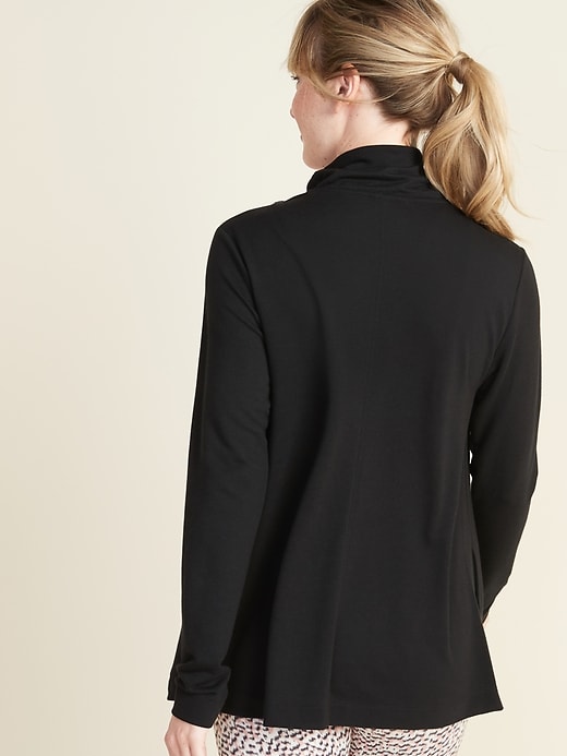 Image number 2 showing, Lightweight French Terry Open-Front Sweatshirt