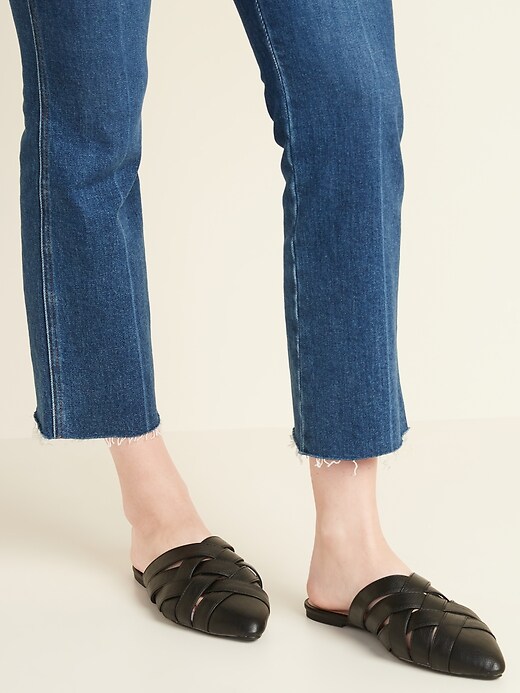 Image number 2 showing, Faux-Leather Braided Mule Flats